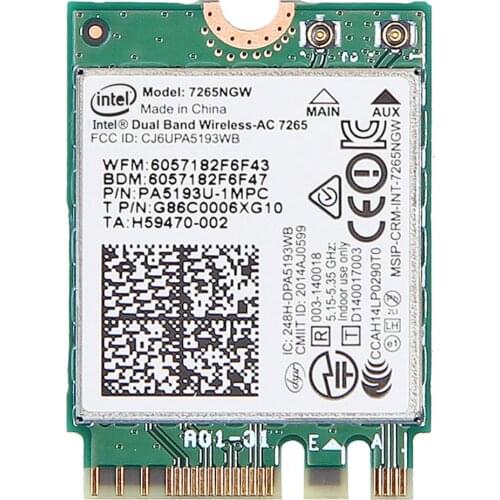 Intel Wireless AC 7265 7265NGW NGFF Intel 7265 ac Dual Band wifi wireless card network card Wi-Fi Network card for Win 7/8/10