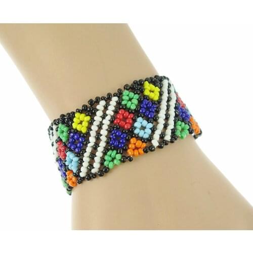 Handmade Bead Bracelet Hippy Friendship Popular Roll Crochet Woven Seed Beads Slash square Bracelets For Women Men Gift