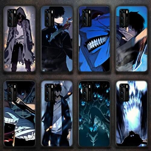Solo Leveling Sung Jin Korean Anime Phone Case for huawei P40 pro lite P8 P9 P10 P20 P30 psmart 2019 2017 2018