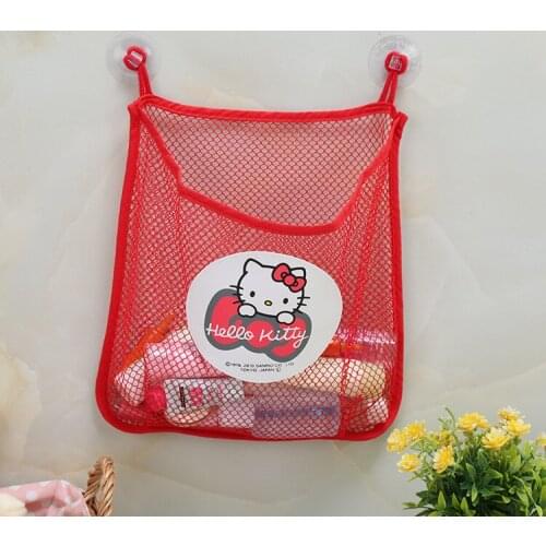 Hello Kitty household storage hanging bag cartoon cute hanging storage bag suction hanging bag kitchen living room storage bag