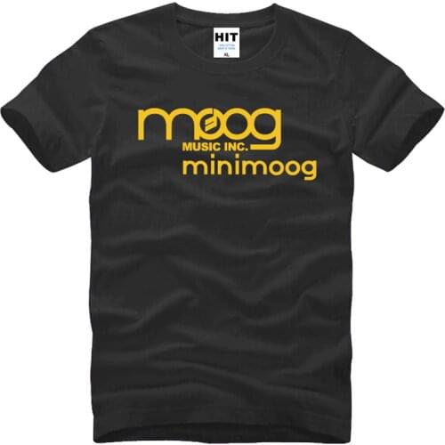 Minimoog Analog Synth Retro Synthesizer Voyager T Shirt Men Summer T shirts Men Short Sleeve Cotton Fashion T-shirts Tops