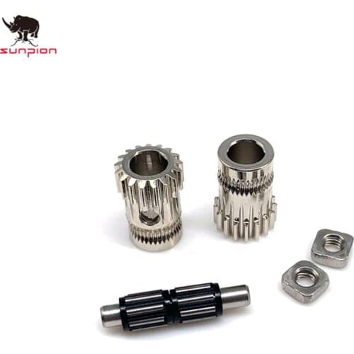 Drivegear kit dual drive gear extruder kit Cloned Btech upgrade for extruder for Prusa i3 3d printer gear Mini Bowden Extruder