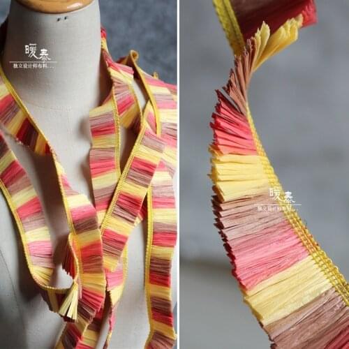 Knit Lace Trim Accessories French Multicolour Tassels Pleats DIY Patchwork Rope Hat Party Decor Dress Designer Materials