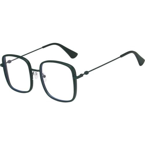 Anti Blue Light Blocking Square Eyewear Vintage Metal Frame Eye Glasses Clear Lens Eyepiece Shades
