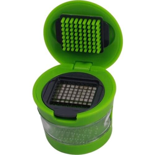 Multifunction Plastic Garlic Press Presser Crusher Slicer Grater Dicing Slicing And Storage Kitchen Vegetable Tool