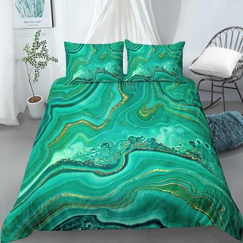 Printed Marble Bedding Set Abstract Duvet Cover King Queen Size Quilt Cover Brief Bedclothes Comforter Cover 2/3Pcs