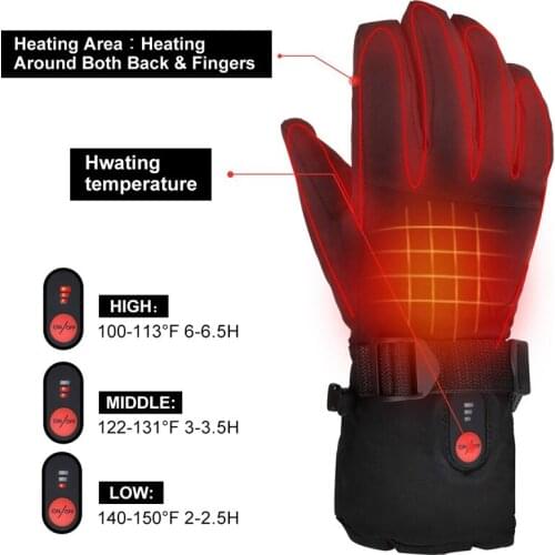 Savior Heating Gloves Motorcycle Gloves Winter Thermal Mittens Men‘s Skiing Fishing Cycling Touch Screen Windproof Rechargeable