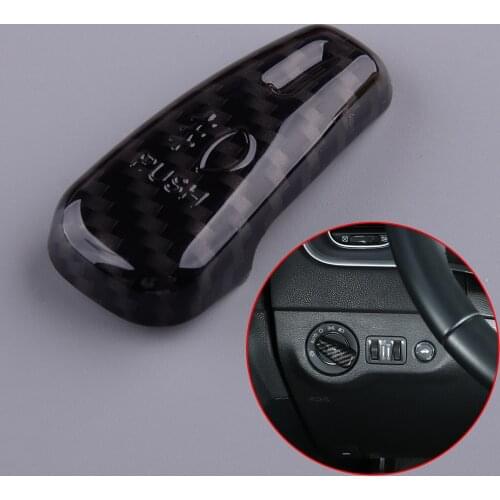Headlight Switch Control Button Cover Trim Carbon Fiber Style ABS Fit for Dodge Challenger Charger Durango 2015 2016 2017-2021