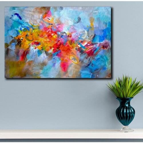 Posters and Prints Wall Art Canvas Painting, Modern Abstract Colors Art Posters Wall Art Pictures For Living Room Home Decor