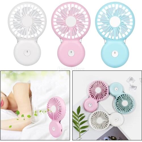 Portable USB Handheld Cooling Fan USB Rechargeable Mini Fan 2-Speed Makeup Fan with Lanyard for Women Girls Kids Student
