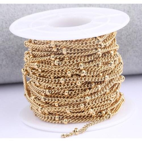 2meters/Lot Stainless Steel Gold Plated Necklace Chains For Jewelry Making Diy Bracelets Anklets Findings