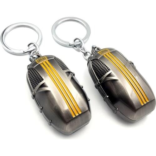 Game PUBG 6cm Parachute Bag 3rd Level Backpack Alloy Keychain Llaveros Of High Quality King Ring For Men&Women Holder Gifts