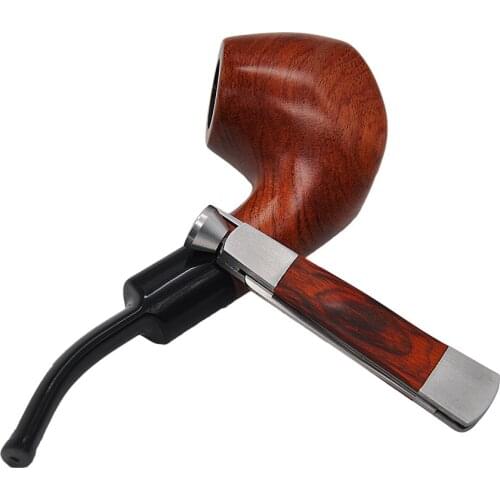 Tobacco Smoking 3in1 Red Wood Stainless Steel Pipe Cleaning Reamers Tamper Tool Tobacco Pipes Accessories Cleaner Cleaning Tool