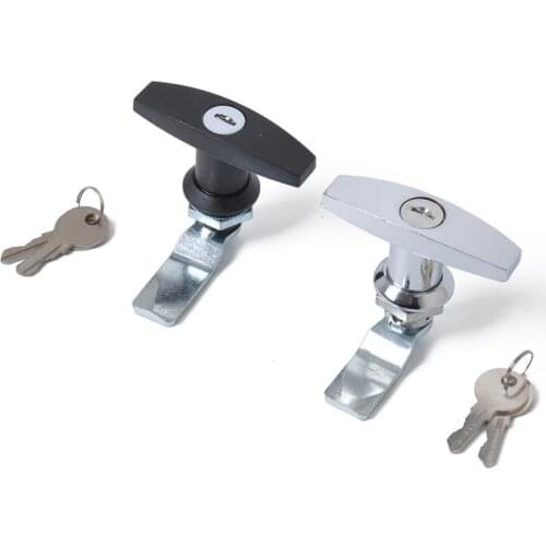 Universal Locking Truck Cap T-Handles for Glass Door Truck Canopy RV Boats - Black