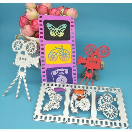 Video camera, slide projector, film metal cutting die, scrapbook, photo album, greeting card, DIY decoration, handmade artwork
