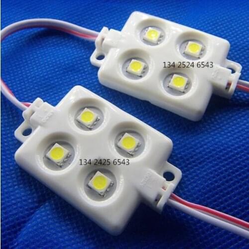 Injection led module waterproof SMD5050 4led, single color ,red,green,blue,yellow, warm white ,cold white