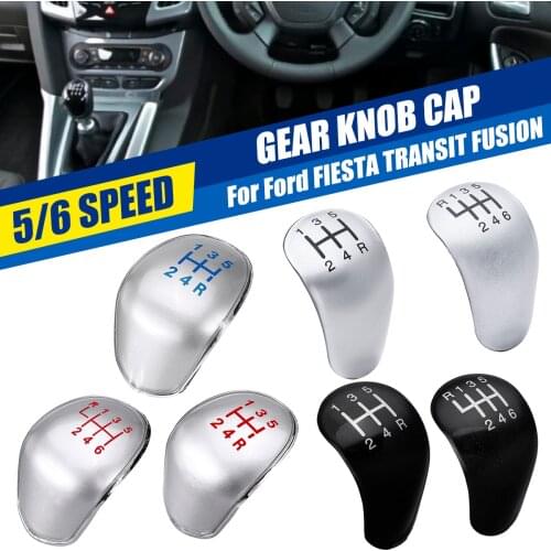 For Ford for Fusion Fiesta V Focus Mk3 Tourneo Connect 5 / 6 Speed Car Gear Shift Knob Badge Emblem Cap Knob Cover Replacement