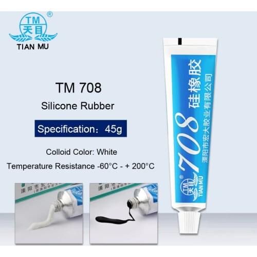 1PCS 708 Organic Sealant Silicone Rubber Waterproof Insulation High Temperature Resistant TV Refrigerator Electronic Fixed Glue