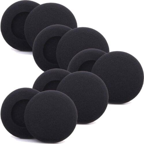 10Pcs 2" 5CM Foam Ear Tips Bud Headphone Earpads Replacement Sponge Covers Headset Earphone MP3 MP4 Size Of 5cm-6cm Ear Pads