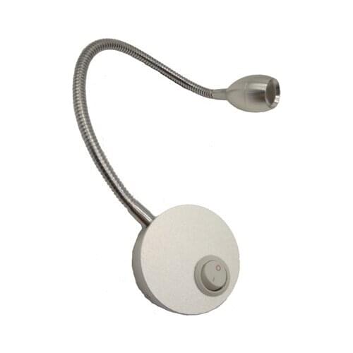 110V/220V/12V/24V 1W Gooseneck Aluminum Led Bedside Wall Lamp Painting Spot Light Led Stair Light Lamp