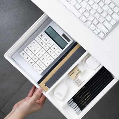 3 size Large Self Stick Pencil Tray Desk Table Storage Drawer Organizer Box Under Desk Stand Self-adhesive under-drawer storage