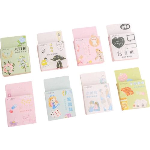 46pcs/pack Creative Japanese Girl Boxed Stickers Eight Selection Decorative Stationery Stickers