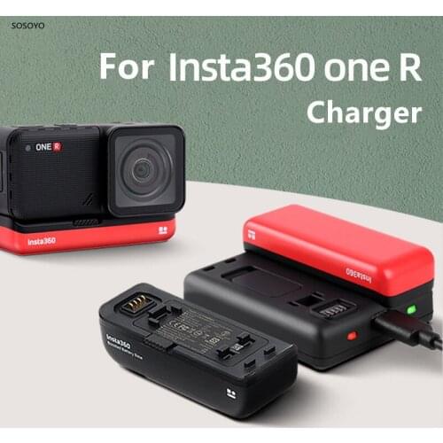 Fast Charge Dual Charge Adapter Battery Charger USB Charging interface With Charging cable For Insta360 ONE R Accessories