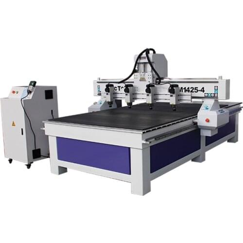 AKM1425 3 Axis Multi Heads 3D CNC Router For Carving Wood MDF Furniture Engraving Machine