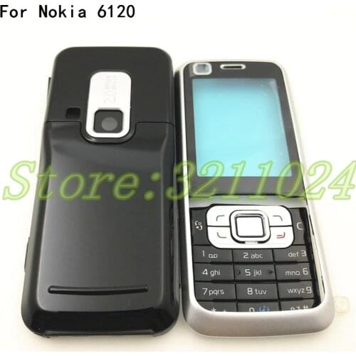 For Nokia Asha 6120 6120C Phone Housing Cover Case+English Keypad And Arabic keypad +battery Back cover With Logo