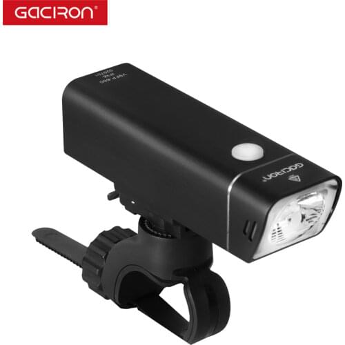Gaciron 600 Lumen USB Rechargeable Aluminum Alloy Bicycle Headlight Wire Control IPX6 Waterproof Bike flashlight accessories