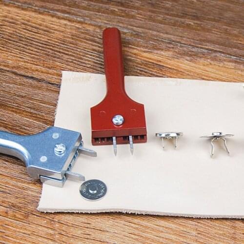 Leather Craft Punching Tools, Leather Hole Punch Tool Handmade DIY Adjustable Vent Punch Magnetic Buckle Nail Claw Buckle
