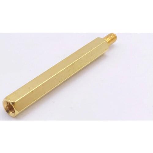 M3x8+5 Spacer Screws Hex Standoff Nuts Male to Female Brass Golden Pack 100