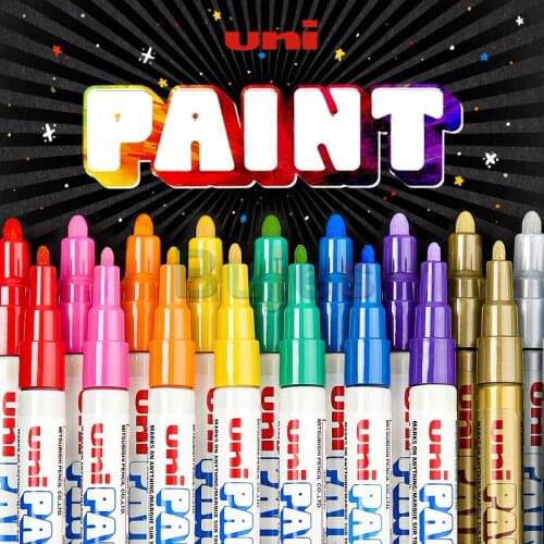 Uni-Paint Oil Based Paint Marker, Multi Surface Marking Pen PX-20/21, Quik Drying Ink Water and Fade Resistant