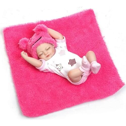 10" MINI Handmade Reborn Girl Baby Doll Soft Silicon Vinyl Newborn Toy Kids Gift Baby Doll Toy Girl Toys for Kids Girls Toys