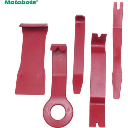 MOTOBOTS 1Set Red Auto Stereo Dash Door Soundproof Clip Panel Open Remover Tool Moulding Trim Dashboard Removal Tool Kit#5759