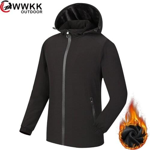 Mens Hiking Hooded Jackets Outdoor Windproof Breathable Warm Camping Trekking Wear Resistant Male Fishing Hunting Sports Jacket