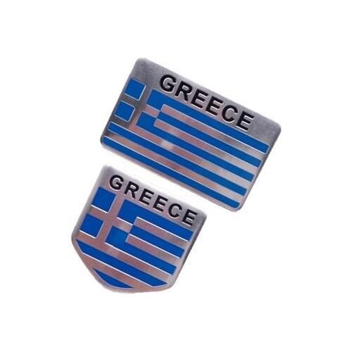 Set Greece Flag Emblem Badge Motorcycle Fairing Decals Stickers for Auto Doors Windows Trunks Car Accessories