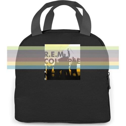 New REM R.E.M. Collapse Into Now Rock Band Black to Male Best Selling Lastest women men Portable insulated lunch bag adult