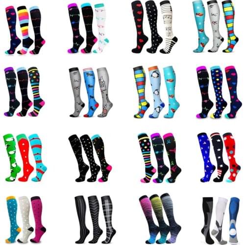 Multi Pairs Men Women Compression Stockings Varicose Veins Socks Outdoor Sports Compress Socks For Anti Fatigue Pain Relief Knee