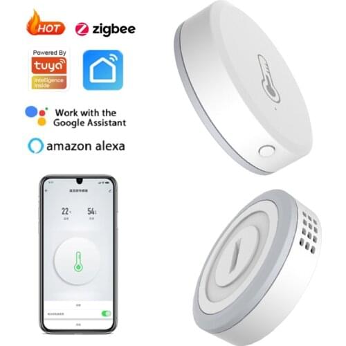 New ZigBee 3.0 Temperature And Humidity Sensor Remote Monitor By Tuya Smart Life APP Battery Powered Work With ALexa Google Home