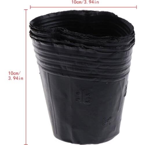 Plastic Nursery Pot Plant Seedling Pouch Holder Raising Bag Nutrition Block Pots Garden Supplies