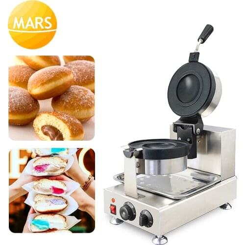 New Donut Ice Cream Dessert Italy Gelato Panini Press Maker Commercial Krapfen Warmer Machine 220V/110V Burger Press Maker