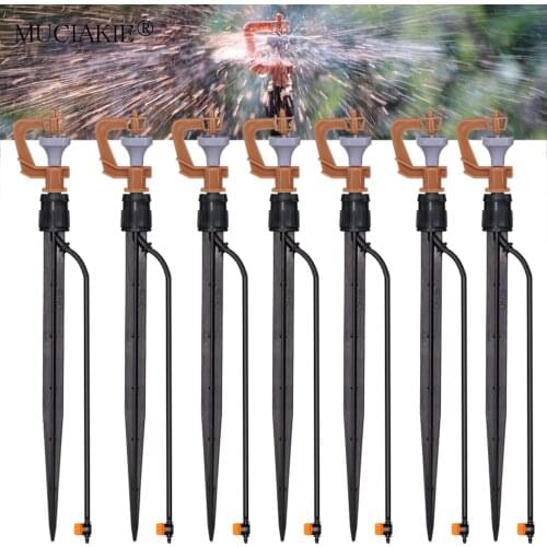 360 Degrees G type Rotary Nozzles with Stakes Irrigation Sprinklers Greenhouse Gardening Watering Hanging Fogger Cooling System