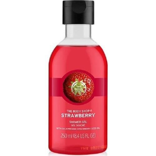The Body Shop Strawberry Shower Gel Body Washer 250 ml Moisturizing Nourishing Dry Skin Normal Skin Fresh Smell Soap Free Bath