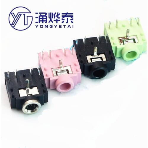 YYT 20PCS PJ-3F07 dual-channel 3.5 5PIN audio socket headset socket five feet 5Pin
