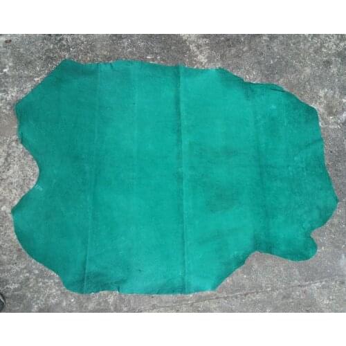Green Genuine pig split leather material whole piece