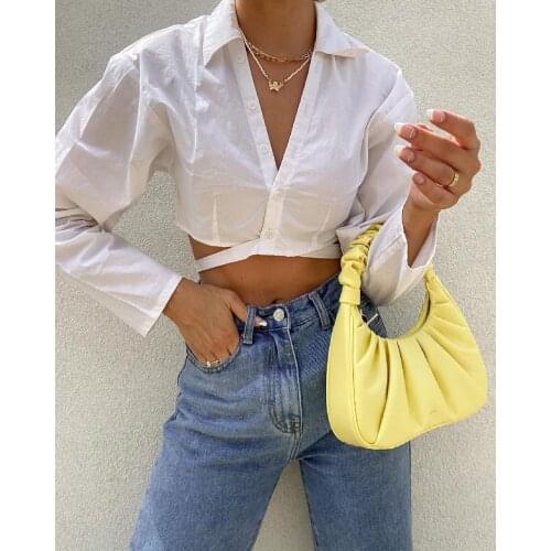 Women’s Casual Long Sleeve Cardigans 2021 Fashion Solid Color Lapel Bandage Exposed Navel Shirts Streetwear Ladies Tops