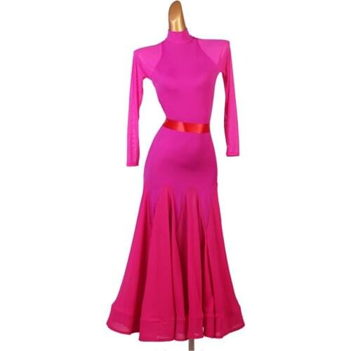 Women Ballroom Competition Dance Dress Modern Waltz Standard Practice Dress