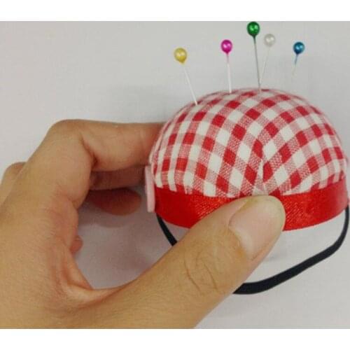 1Pcs Ball Shape Needle Pin Cushion With Elastic Wrist Belt DIY Handcraft Tool For Cross Stitch Sewing