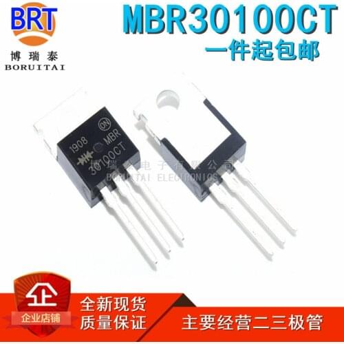 10pcs/lot New MBR30100 TO220 MBR30100CT TO-220 MBRF30100CT MBRF30100 B30100G 30A100V TO-220